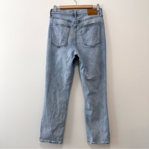 Aritzia Denim Forum Arlo High -Rise Straight Jean Blue Distressed Sz 29 - Picture 4 of 16